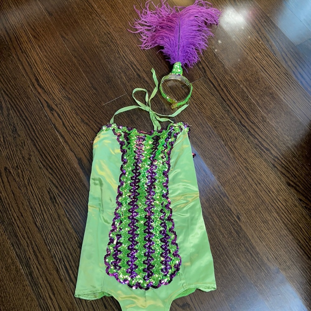 Costume - Adult small. Sequins, satin and stretch back dance hall costune